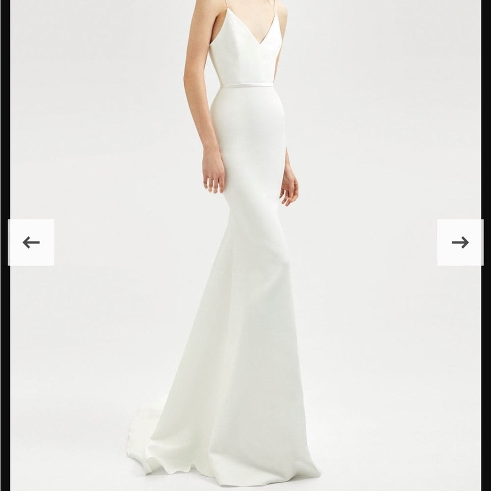 Alex Perry Elegant Cream Wedding Dress